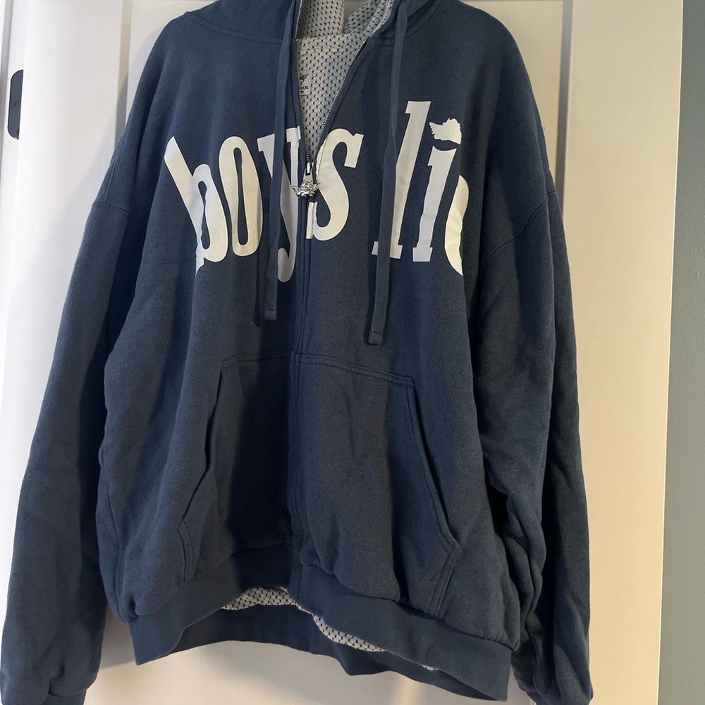 Boys Lie Deep Blue Hoodie with White Logo
